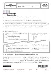 English Worksheet: devoir de syhthese mars 2012