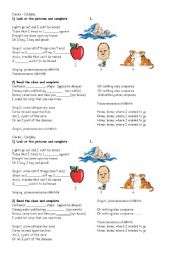 English Worksheet: clocks by coldplay