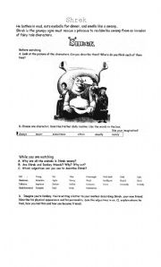 English worksheet: Shrek