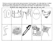 English Worksheet: Short Vowel E Flash cards/ Memory partner Game Cards