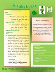 English Worksheet: St. Patricks Day