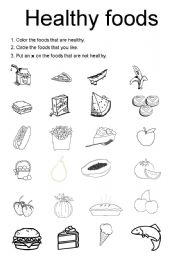 English Worksheet: food