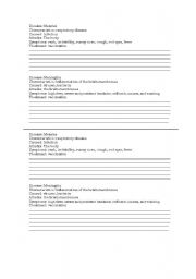 English worksheet: health problems