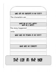 English Worksheet: Cat in the Hat response