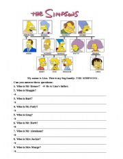 English Worksheet: family members