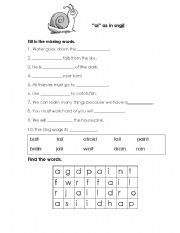 English Worksheet: digraphs 