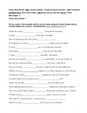English Worksheet: Future Time clause and Lexical Set weather