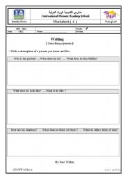 English Worksheet: Writing