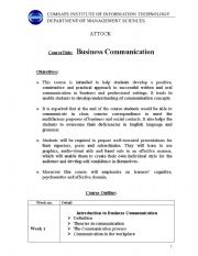 business communication worksheet