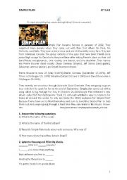 English Worksheet: Simple Plan Jet lag