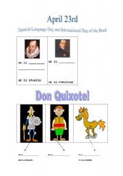 English Worksheet: Spanish Language day and International day of the book