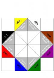 English Worksheet: fortune teller game