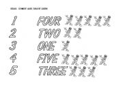 English Worksheet: READ, COUNT AND DRAW LINES