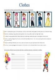 English Worksheet: Clothes