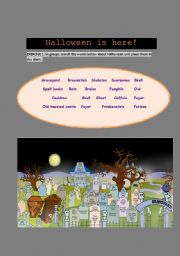 English worksheet: Halloween is here!