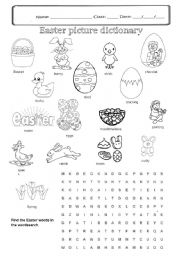 English Worksheet: easter