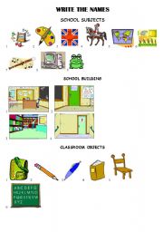 English Worksheet: MY SCHOOL 
