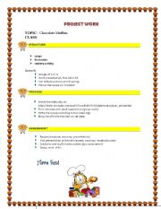 English worksheet: food- Chocolate Muffins