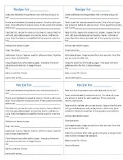 English worksheet: Correct the errors activity/ kitchen activities/ jamie oliver