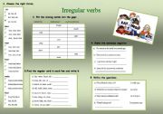 English Worksheet: irregular verbs