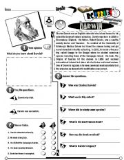 English Worksheet: RC Series Famous People Edition_08 Charles Darwin (Fully Editable)