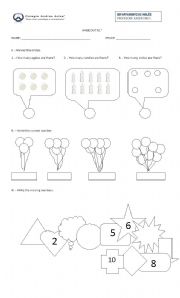 English Worksheet: Numbers