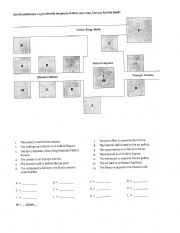English worksheet: shops and prepositions
