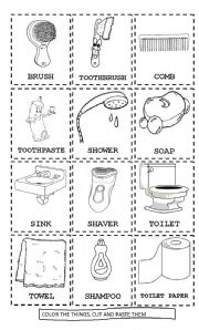 English Worksheet: Some Parts of the Bathroom