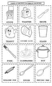 English Worksheet: My Kitchen