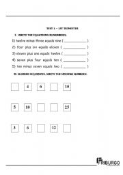 English worksheet: test for children