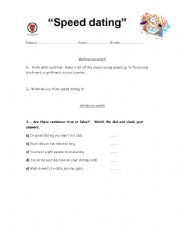 English worksheet: dating