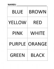 English Worksheet: Colors Test