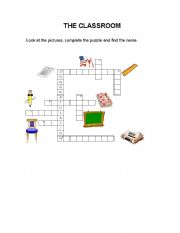 English worksheet: the classroom