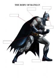 English Worksheet: THE BODY OF BATMAN