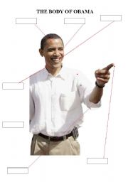 English worksheet: THE BODY OF OBAMA