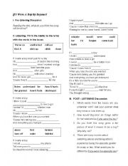 English Worksheet: If I Were A Boy-Conditionals