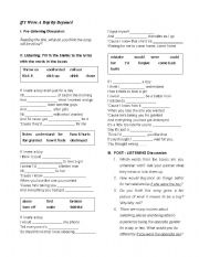 English Worksheet: If I Were A Boy-Conditionals