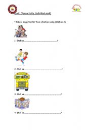 English Worksheet: suggestion