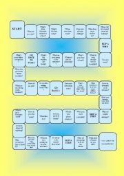 English Worksheet: BOARD GAME