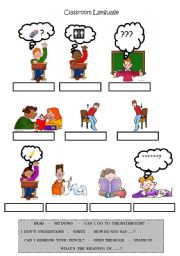 English Worksheet: CLASSROOM LANGUAGE