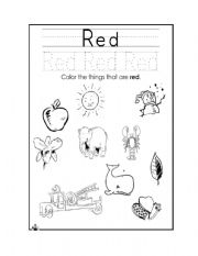 English Worksheet: BASIC COLORS