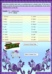 English worksheet: Nouns