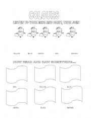 English Worksheet: COLOURS