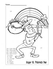 English Worksheet: St Patricks Day - Colouring sheet