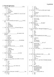 lexics and grammar test for 6th grsde