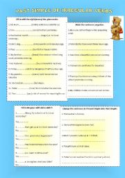 English Worksheet: PAST SIMPLE OF IRREGULAR VERBS