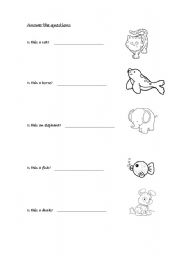 English worksheet: Animals - Is this a ...?