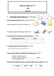 Mid Term Test N3 for 7th formers