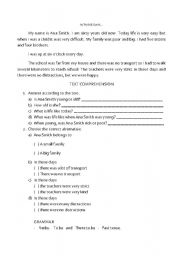 English Worksheet: In those days