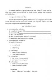 English worksheet: In those days